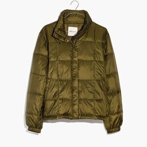 Madewell Puffer Coat, Green, Size Extra Small (Could Fit Small and Medium)